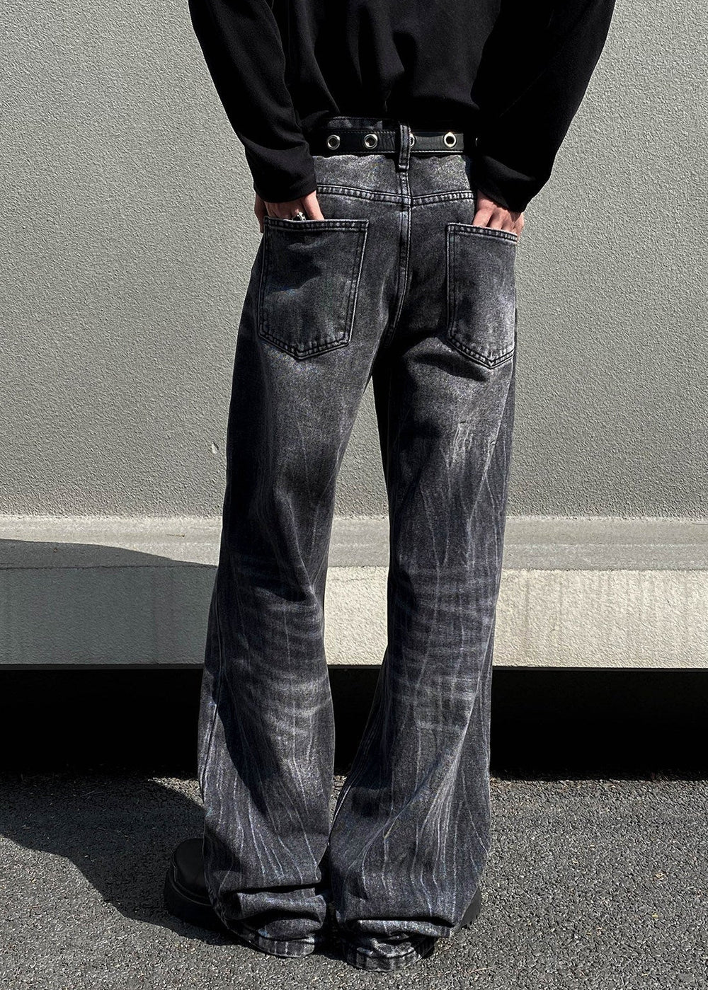 DESIGNED FADE BLACK DENIM AEDES4564 - Deuku