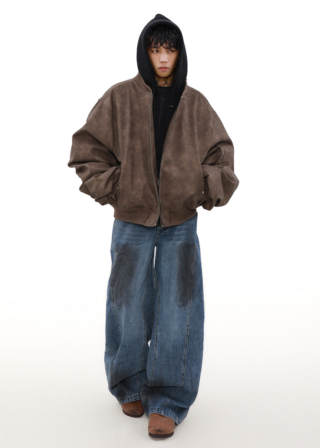 LAYERED HOOD BOMBER JACKET BEDES4537