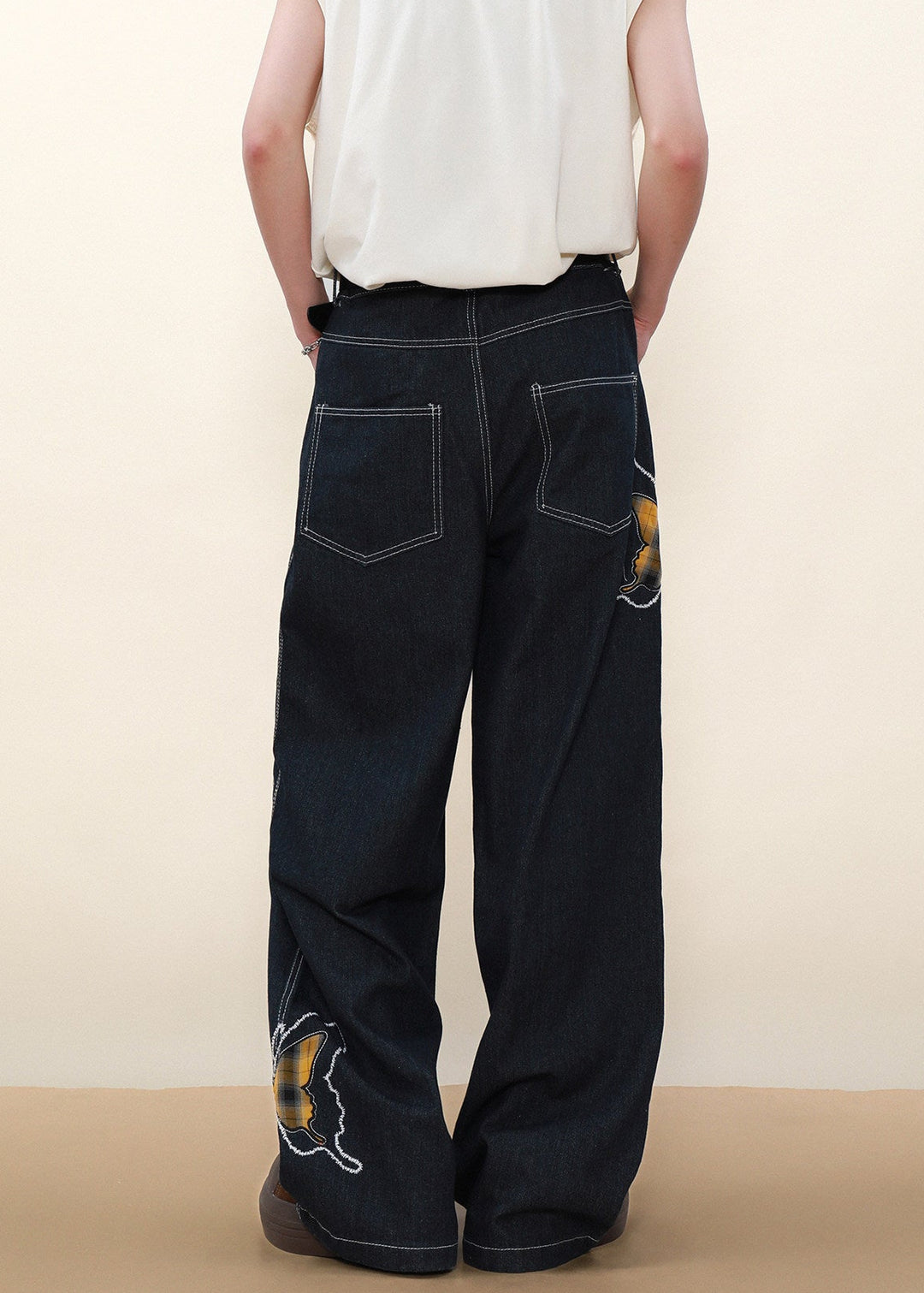 BUTTERFLY WIDE DENIM PANTS AEDES4591