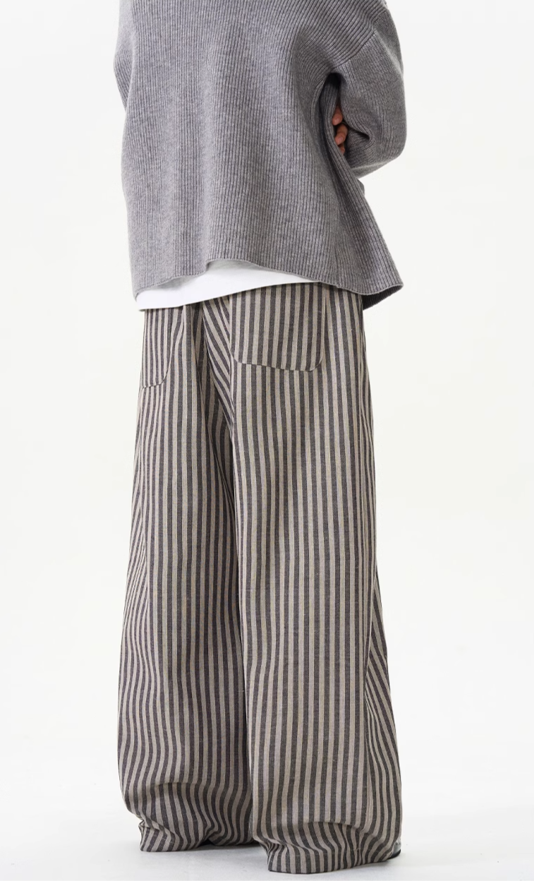 STRIPED STRAIGHT PANTS ISDES4390