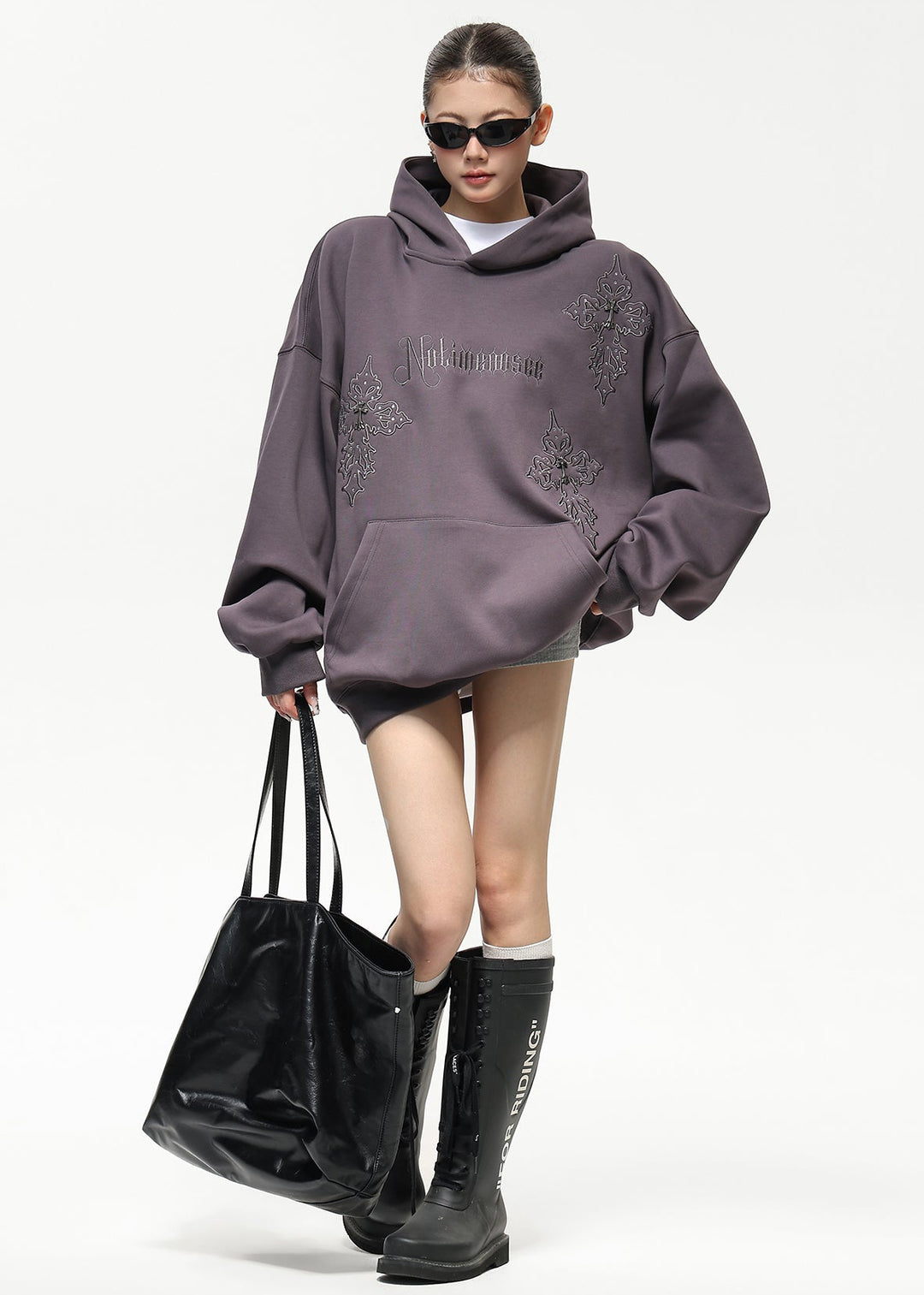 GOTHIC EMBROIDERY OVERSIZED PARKA ASDES4503