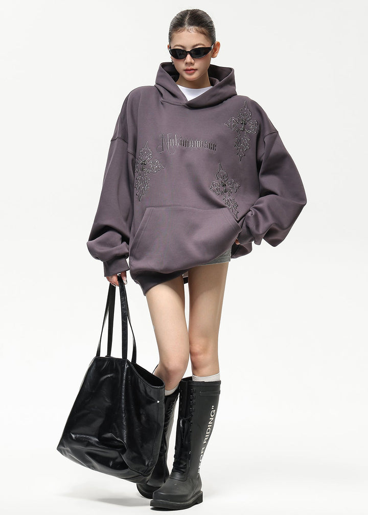 GOTHIC EMBROIDERY OVERSIZED PARKA ASDES4503