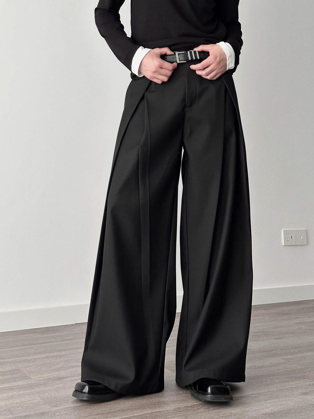 BOX PLEAT WIDE SLACKS BEDES4530