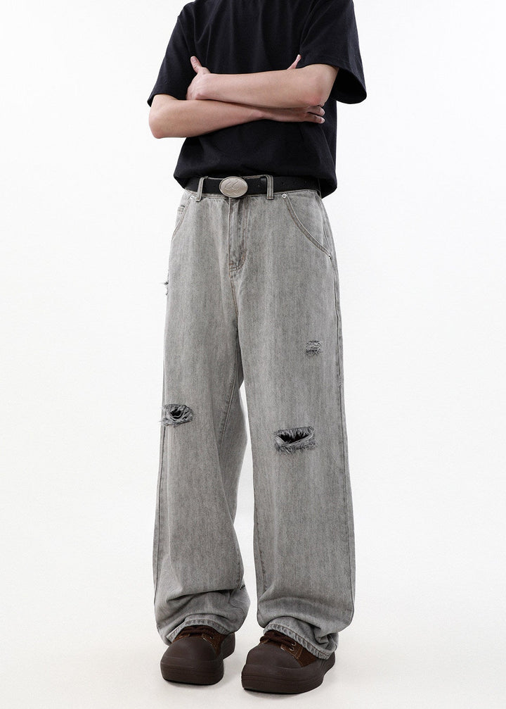 EMBROIDERY FLOWER LOOSE DENIM AEDES4562 - Deuku