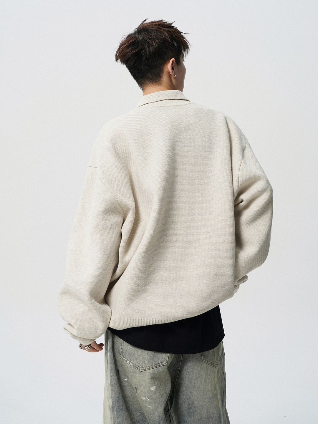 OVERSIZED POLO KNIT SWEATER BEDES4550