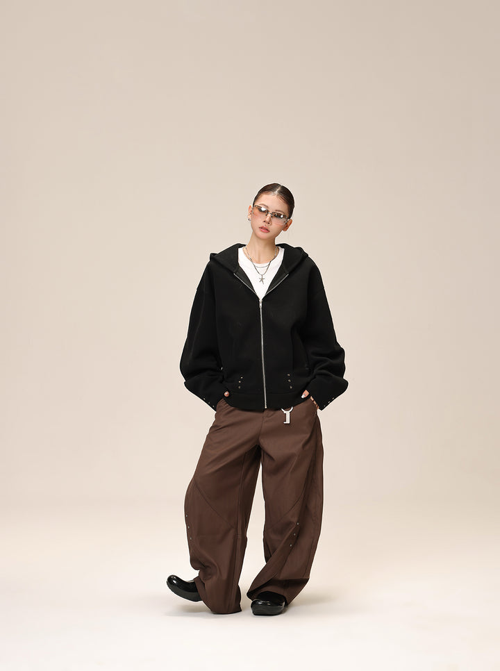 TUCKED OVERSIZED ZIP PARKA ASDES4507