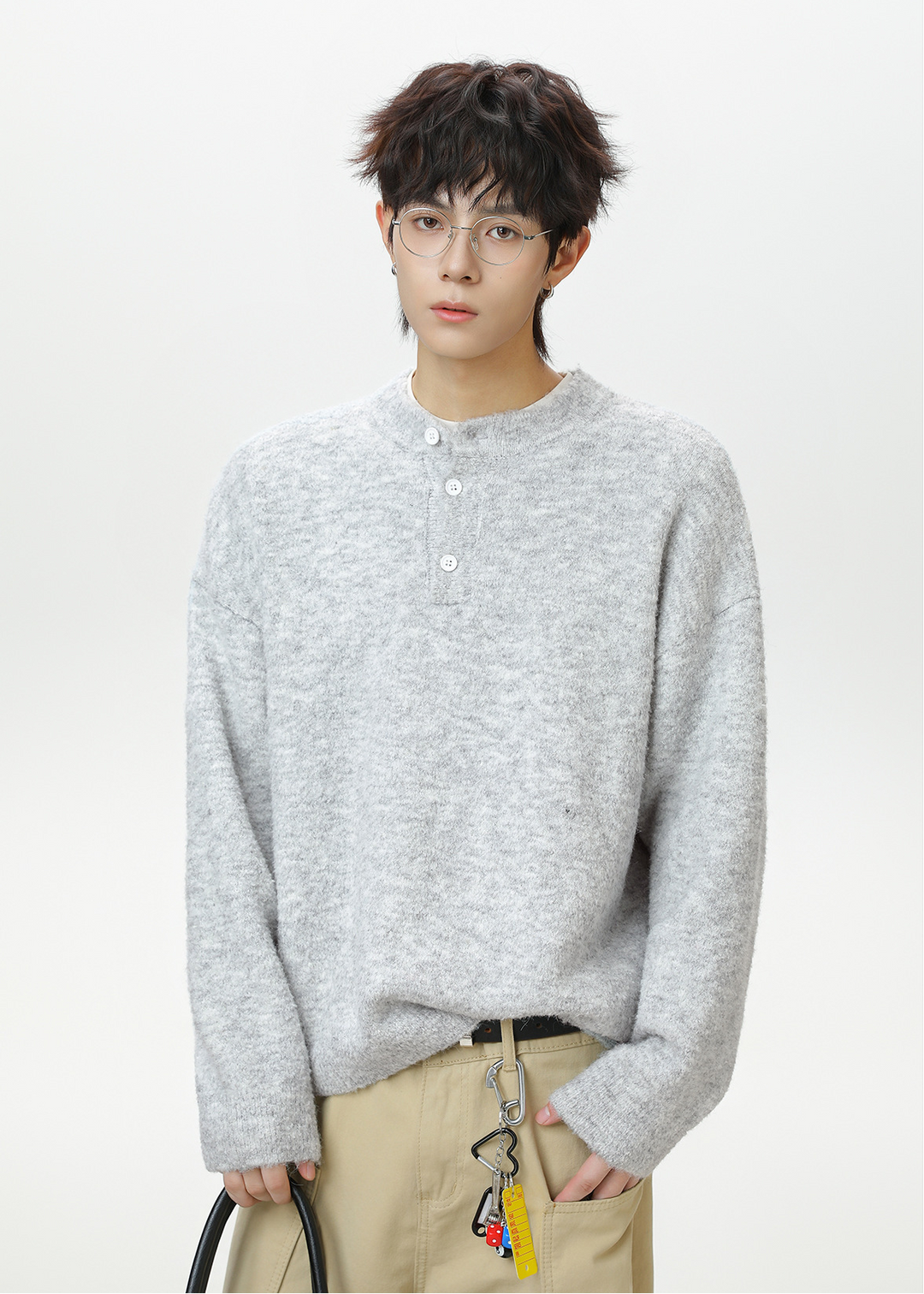 HENLEY KNIT TOP BEDES4532