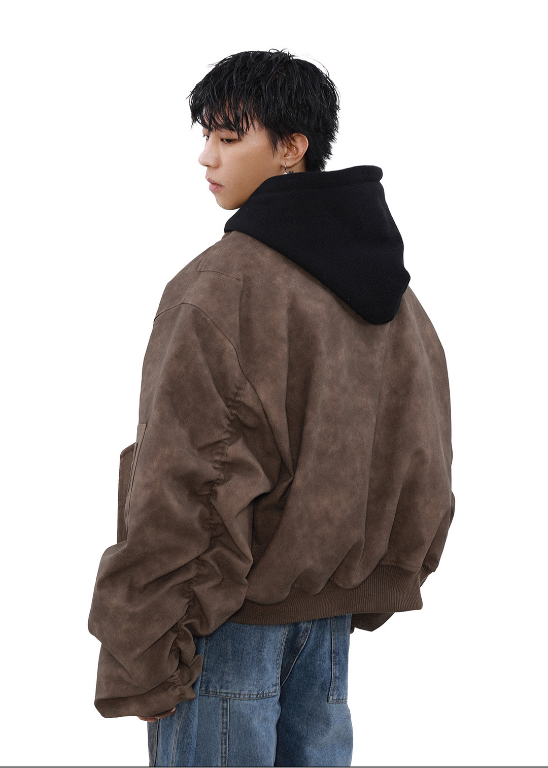 LAYERED HOOD BOMBER JACKET BEDES4537