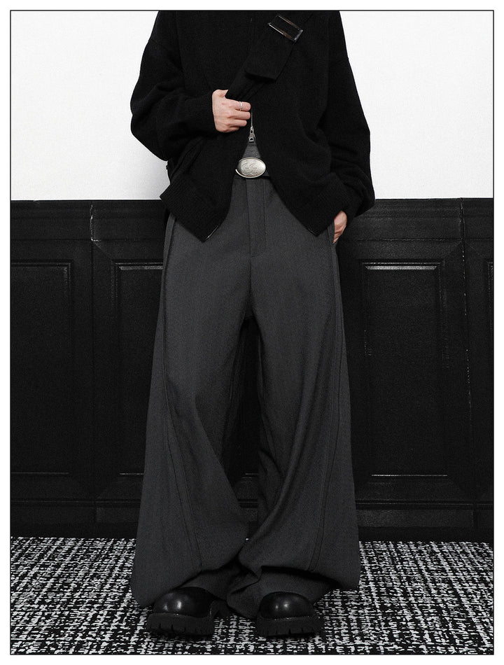 URBAN DRAPE WIDE BAGGY SLACKS AEDES4563 - Deuku