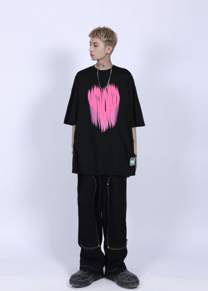 FADED LOGO PRINTED T-SHIRT MNDES4463