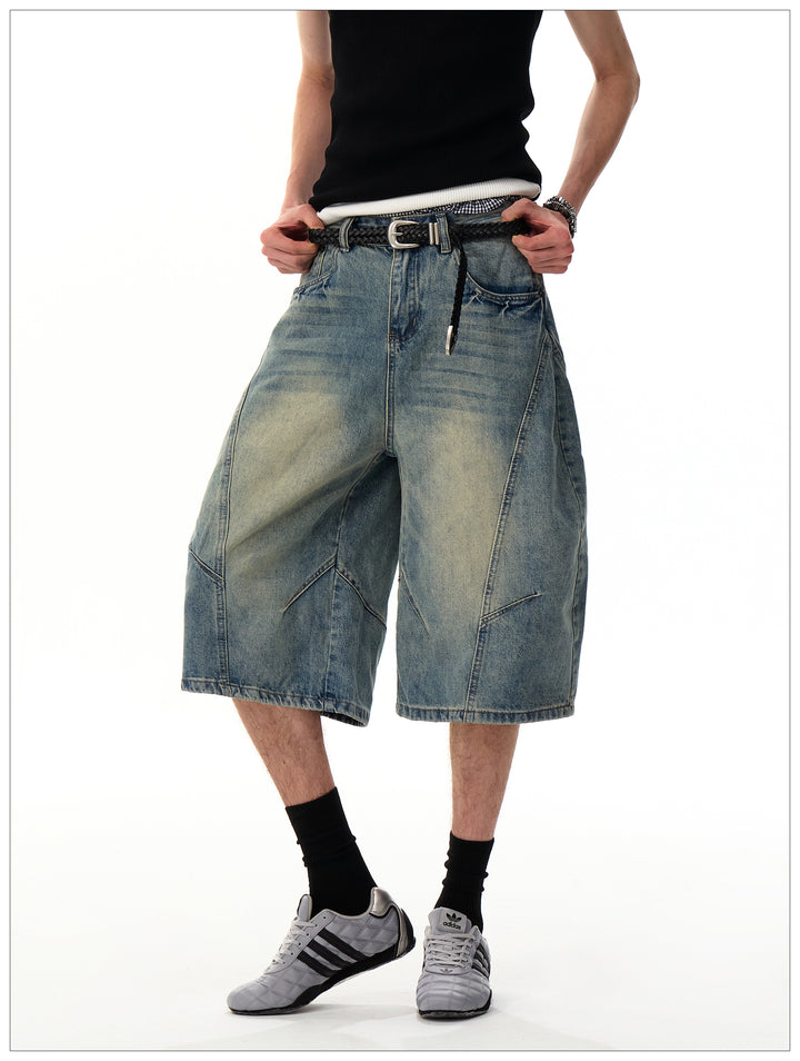 DENIM WIDE CURVE BERMUDA PANTS MNDES4456