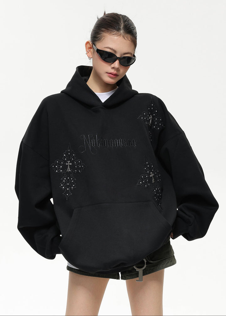 GOTHIC EMBROIDERY OVERSIZED PARKA ASDES4503