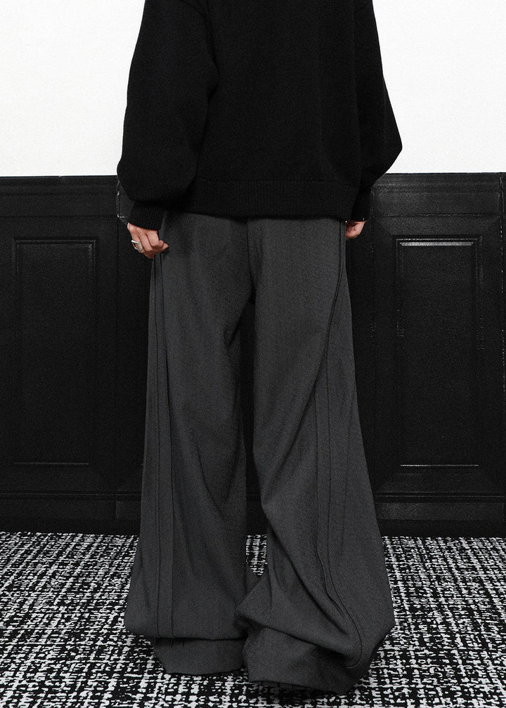 URBAN DRAPE WIDE BAGGY SLACKS AEDES4563 - Deuku