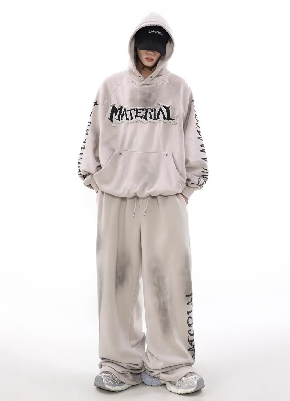 SMOKE DYE LOGO SWEAT PANTS BEDES4517