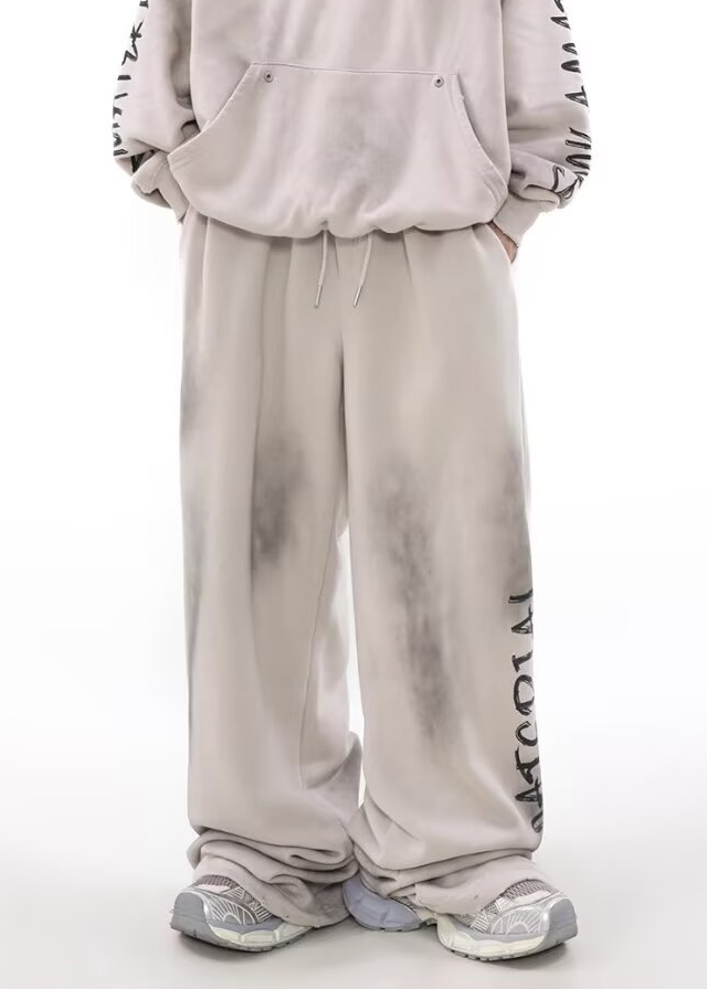 SMOKE DYE LOGO SWEAT PANTS BEDES4517