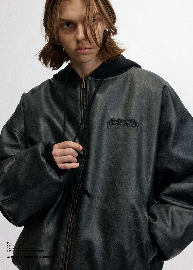 GATHERED BACK HOODED BOMBER JACKET BEDES4534