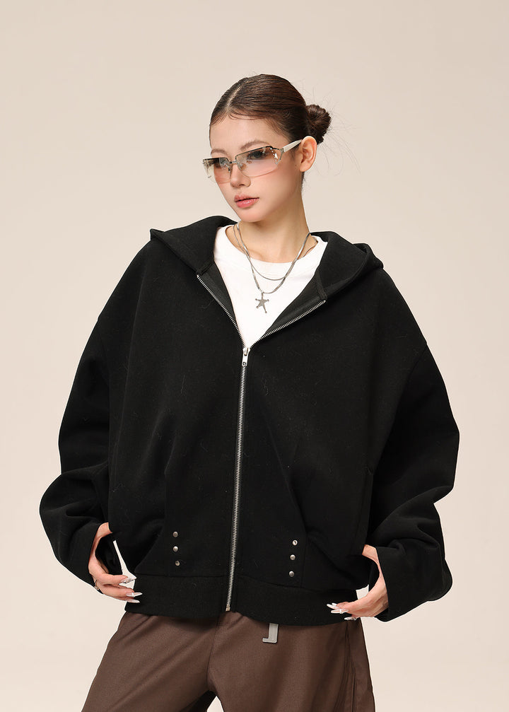 TUCKED OVERSIZED ZIP PARKA ASDES4507