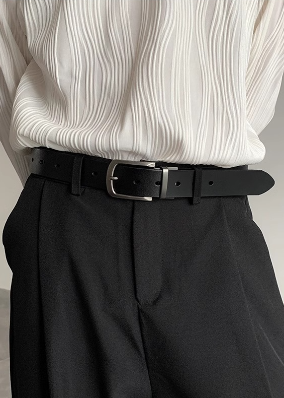 MINIMAL SOLID LEATHER BELT BEDES4523