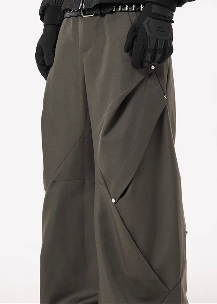 RIVET DESIGNED WIDE SLACKS DFDES4445