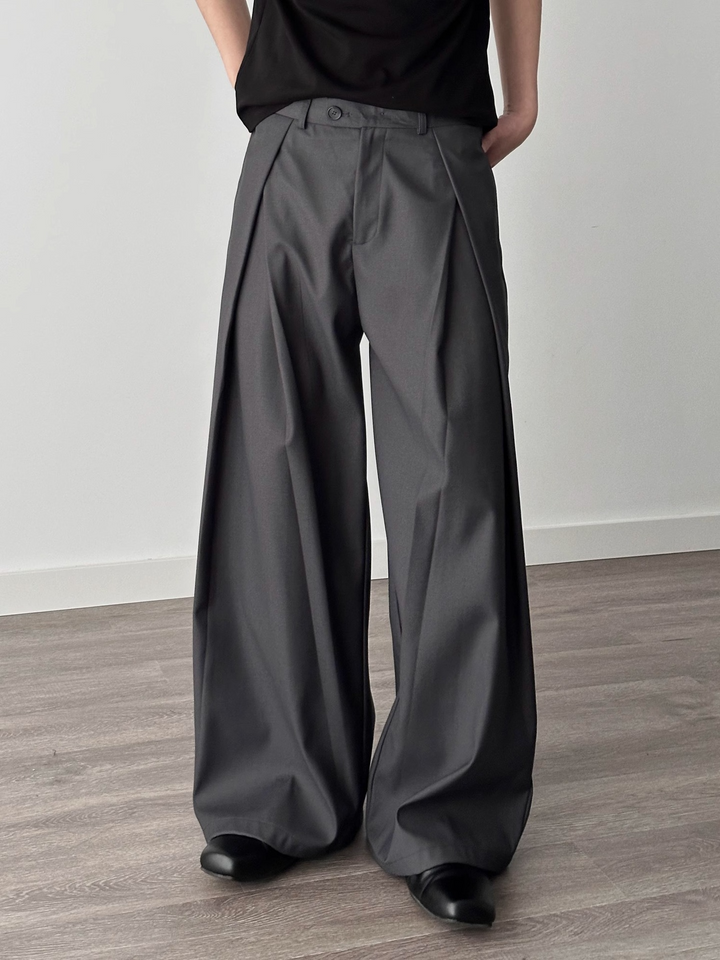 BOX PLEAT WIDE SLACKS BEDES4530