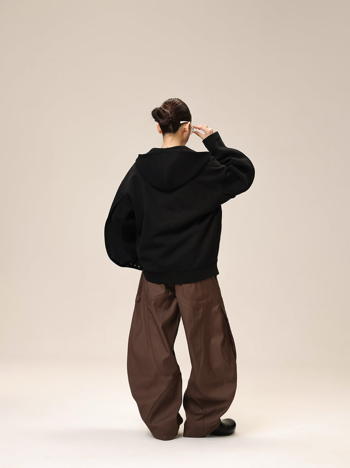 TUCKED OVERSIZED ZIP PARKA ASDES4507