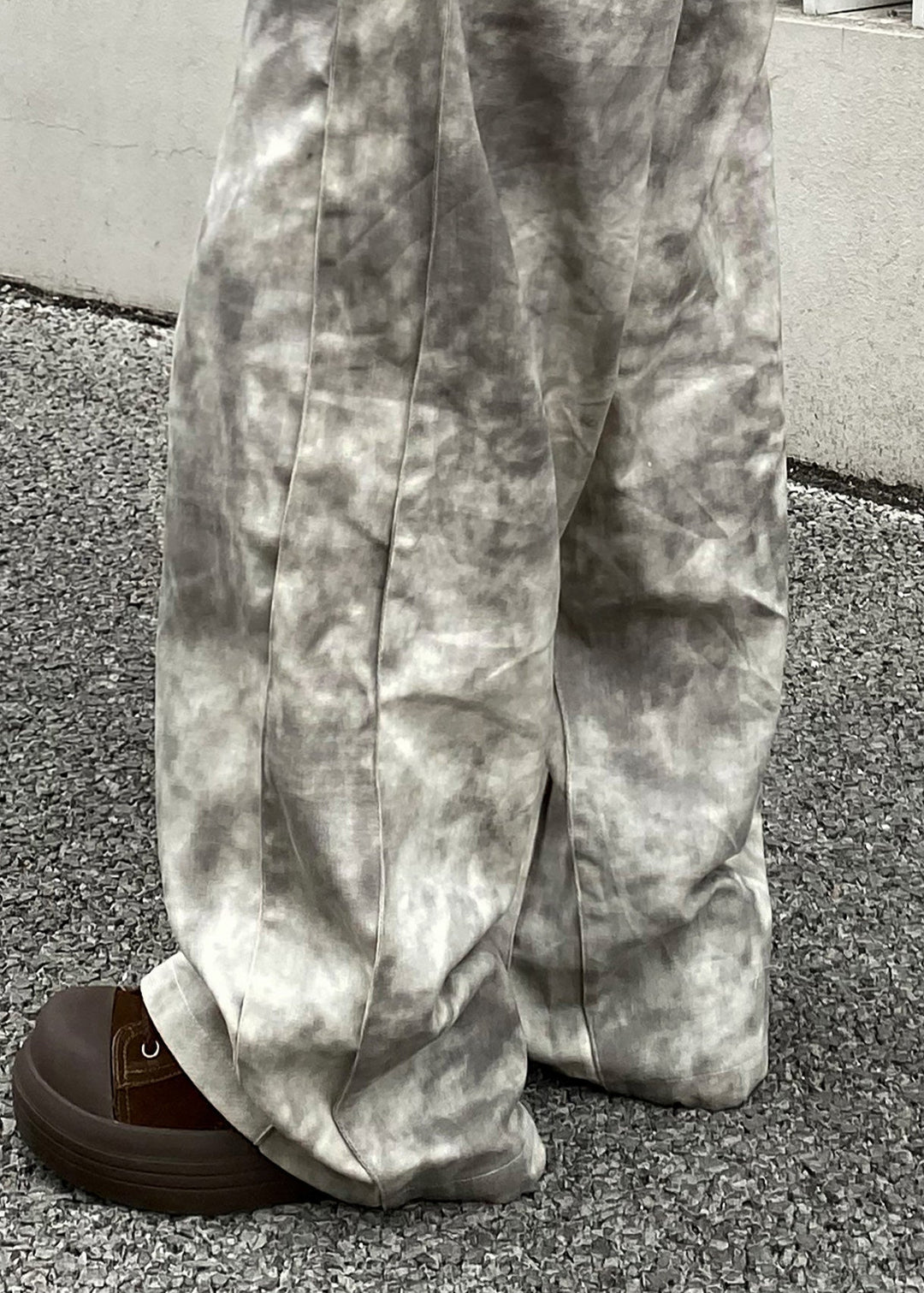 SMOKE TIE DYE SIDE PANEL WIDE PANTS AEDES4571 - Deuku