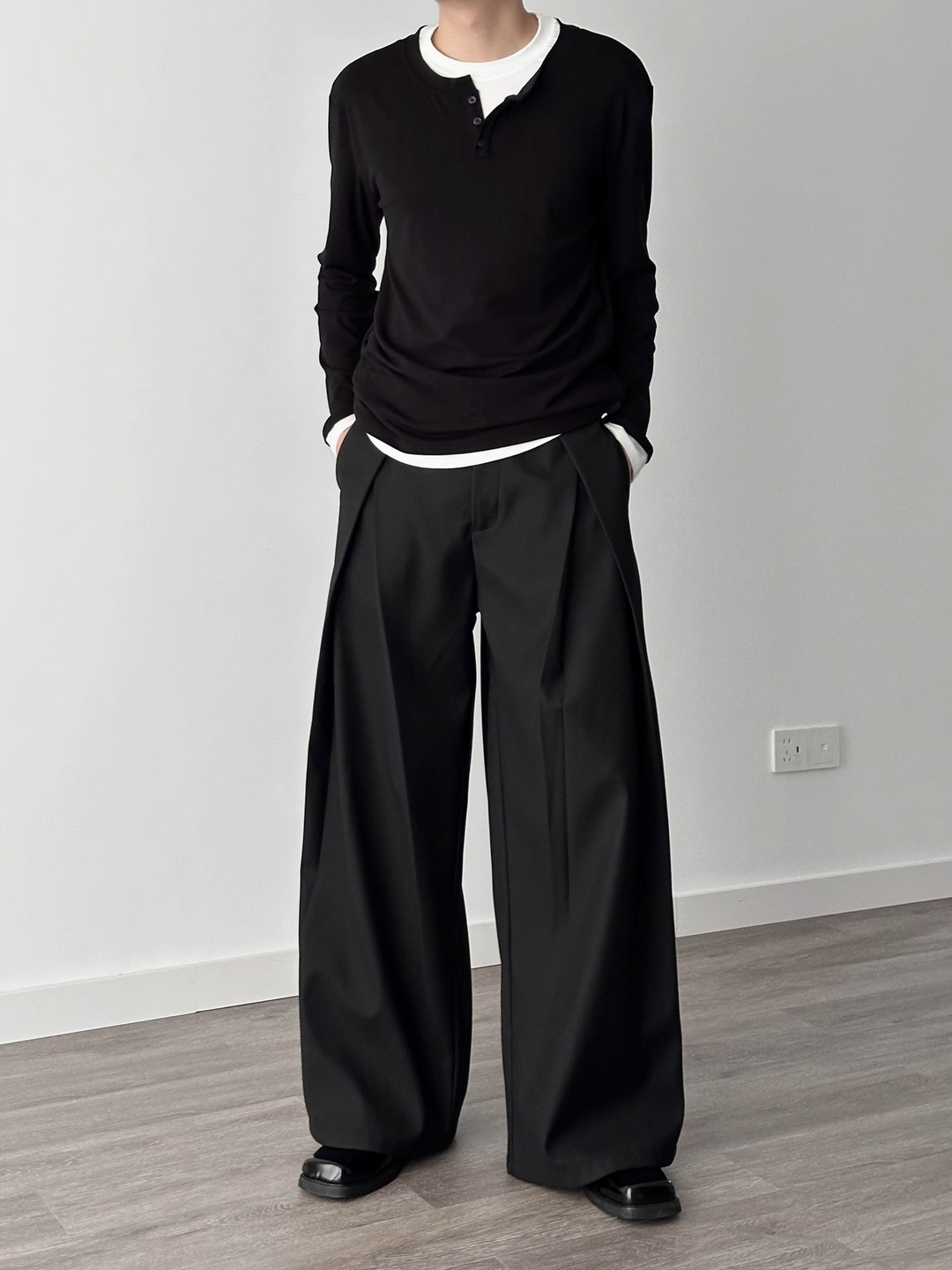 BOX PLEAT WIDE SLACKS BEDES4530