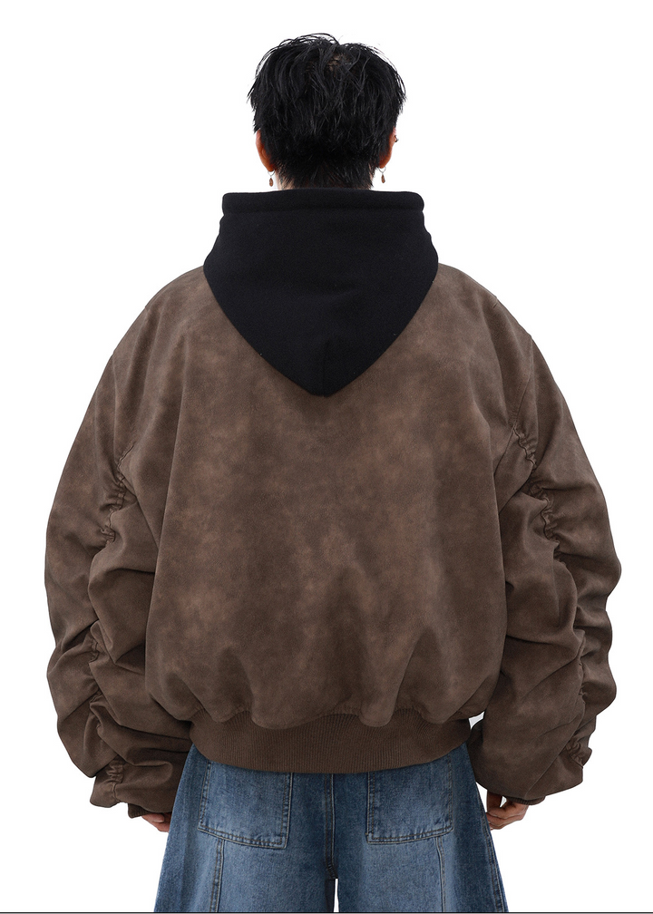 LAYERED HOOD BOMBER JACKET BEDES4537