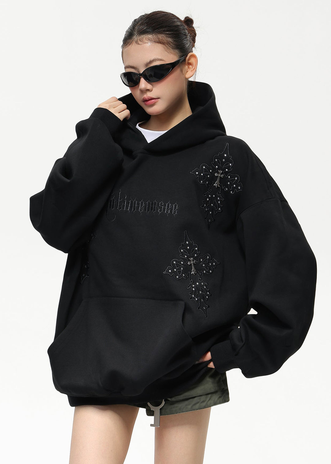 GOTHIC EMBROIDERY OVERSIZED PARKA ASDES4503