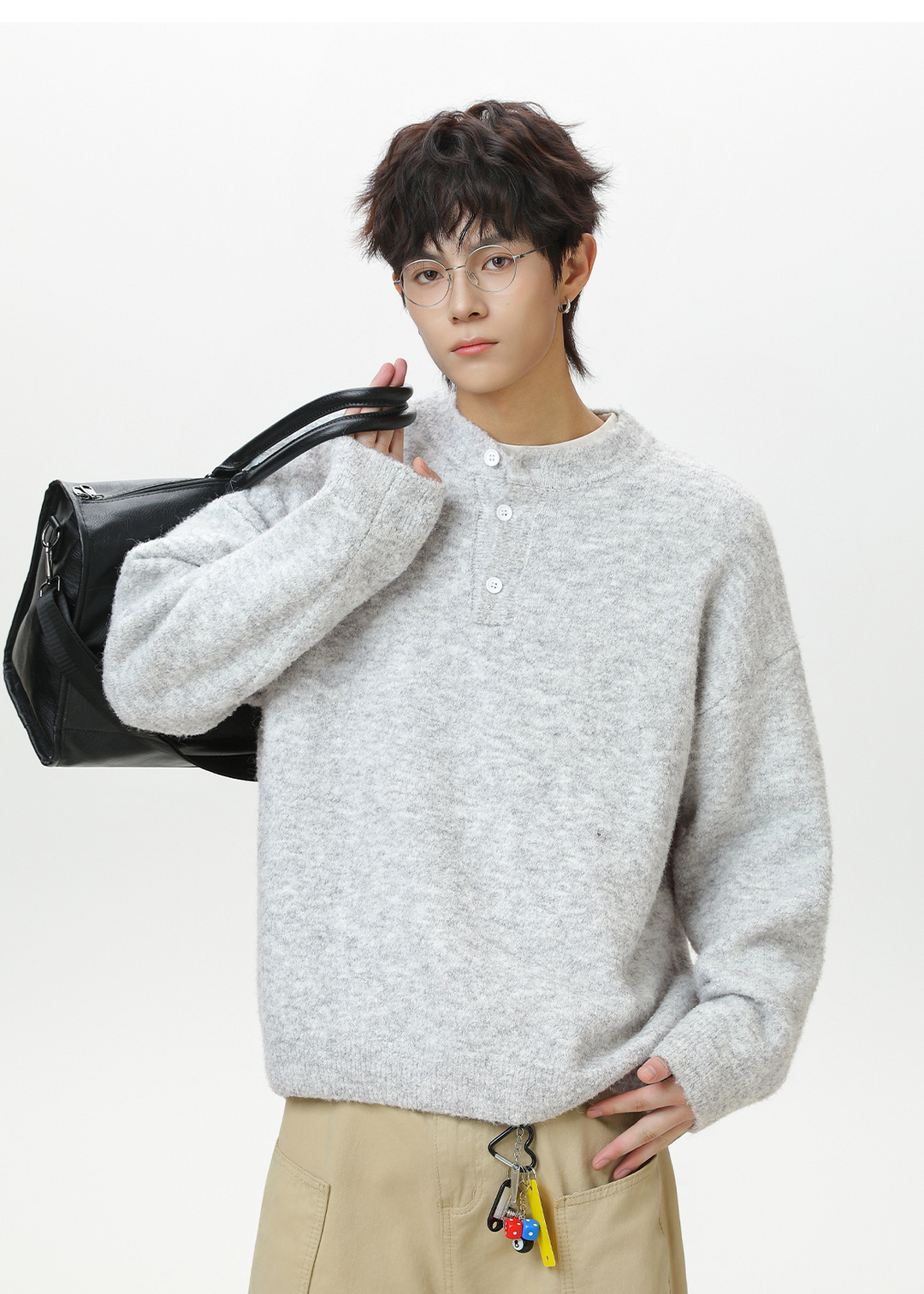 HENLEY KNIT TOP BEDES4532