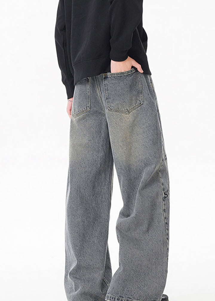 GRAFFITI WIDE LEG DENIM PANTS AEDES4573
