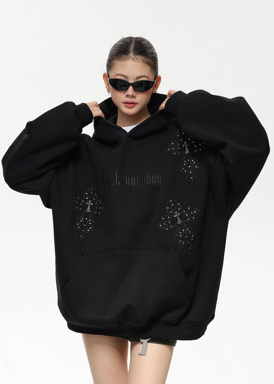 GOTHIC EMBROIDERY OVERSIZED PARKA ASDES4503