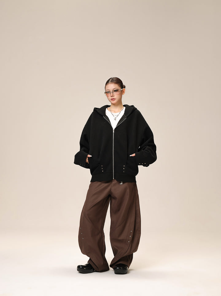 TUCKED OVERSIZED ZIP PARKA ASDES4507