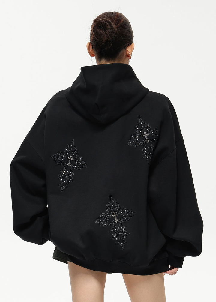 GOTHIC EMBROIDERY OVERSIZED PARKA ASDES4503