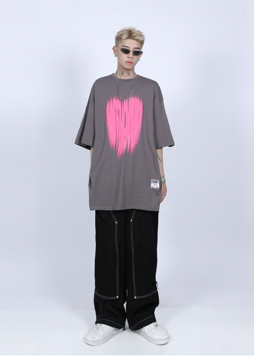 FADED LOGO PRINTED T-SHIRT MNDES4463