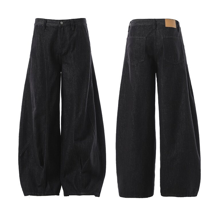 VOLUME WIDE BUGGY DENIM PANTS BEDES4625