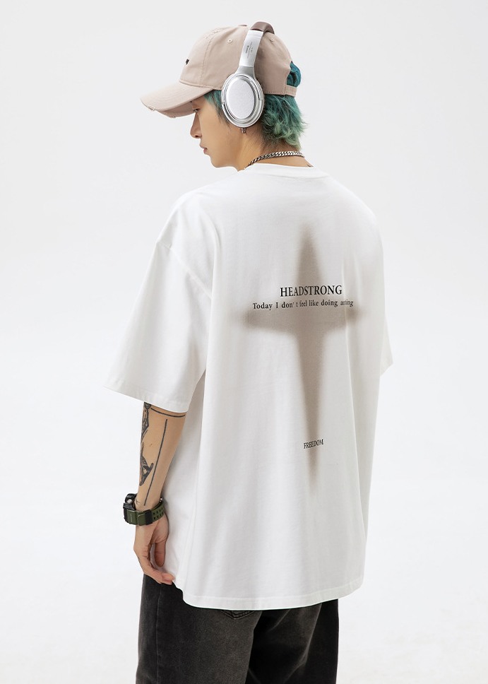 FADE CROSS OVERSIZED T-SHIRT BEDES4643