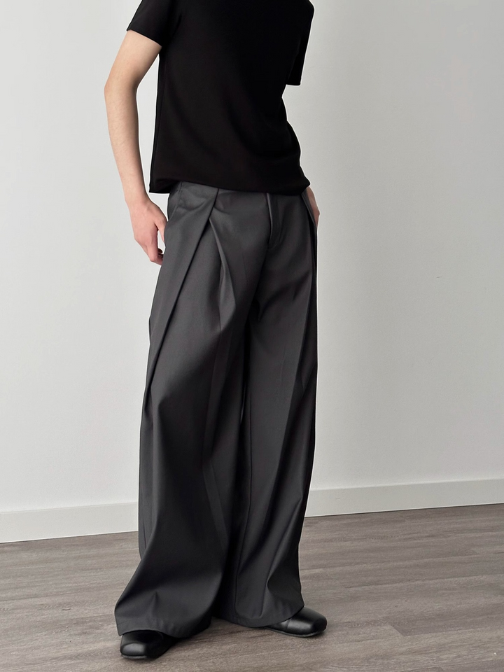 BOX PLEAT WIDE SLACKS BEDES4530