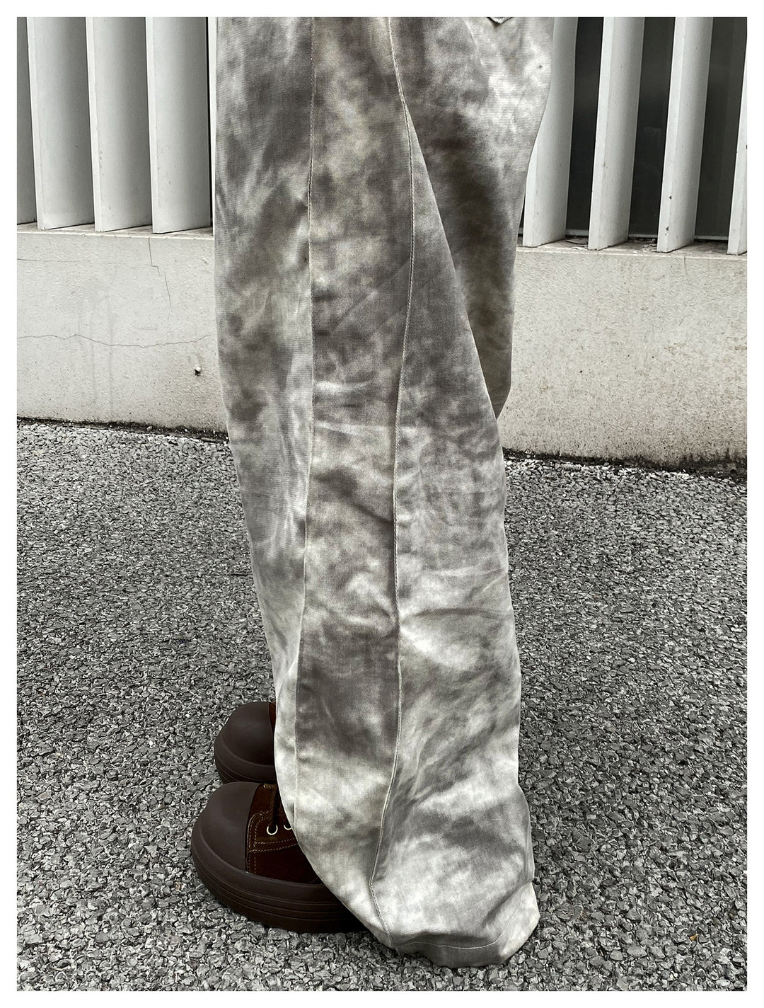 SMOKE TIE DYE SIDE PANEL WIDE PANTS AEDES4571 - Deuku