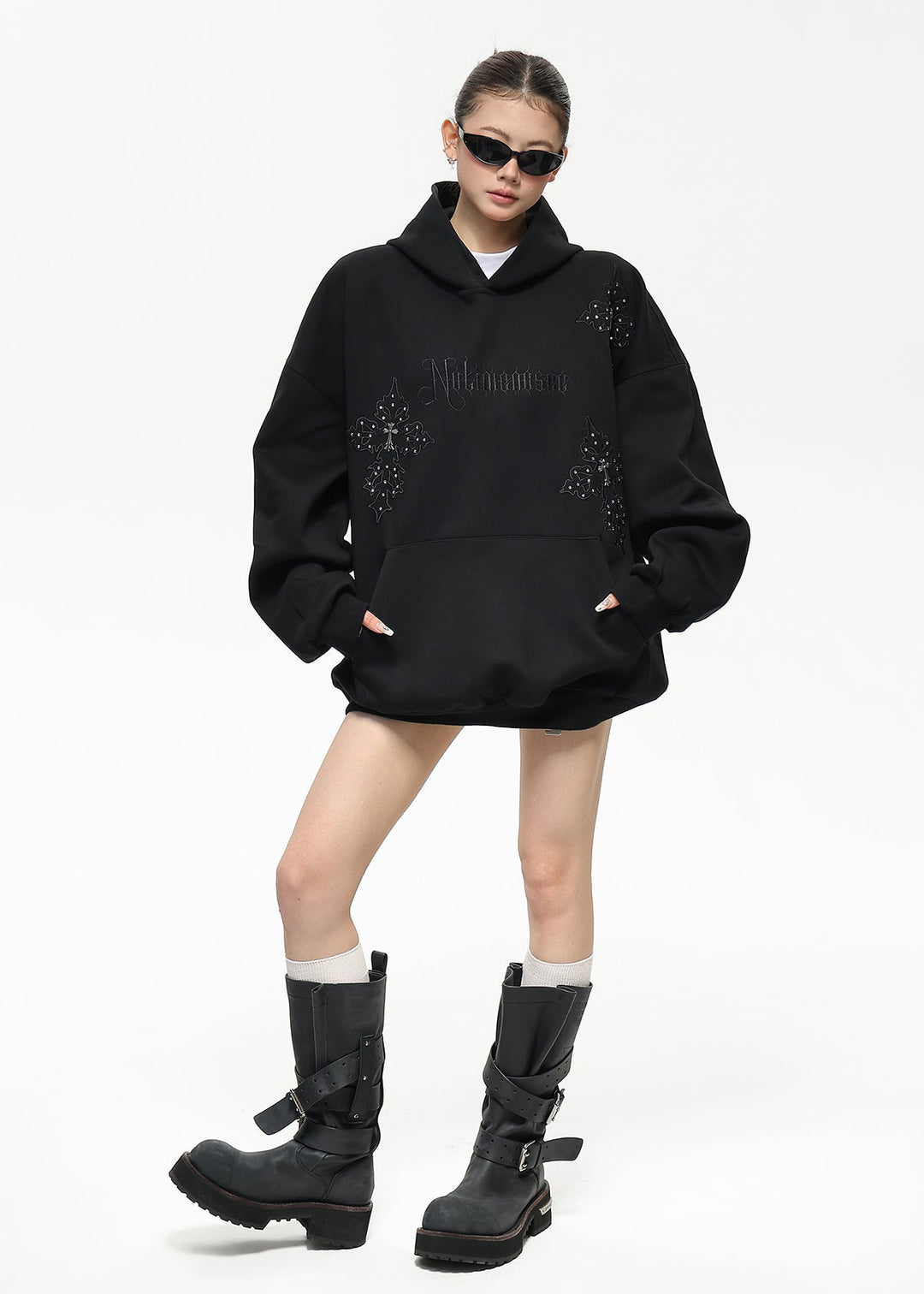 GOTHIC EMBROIDERY OVERSIZED PARKA ASDES4503