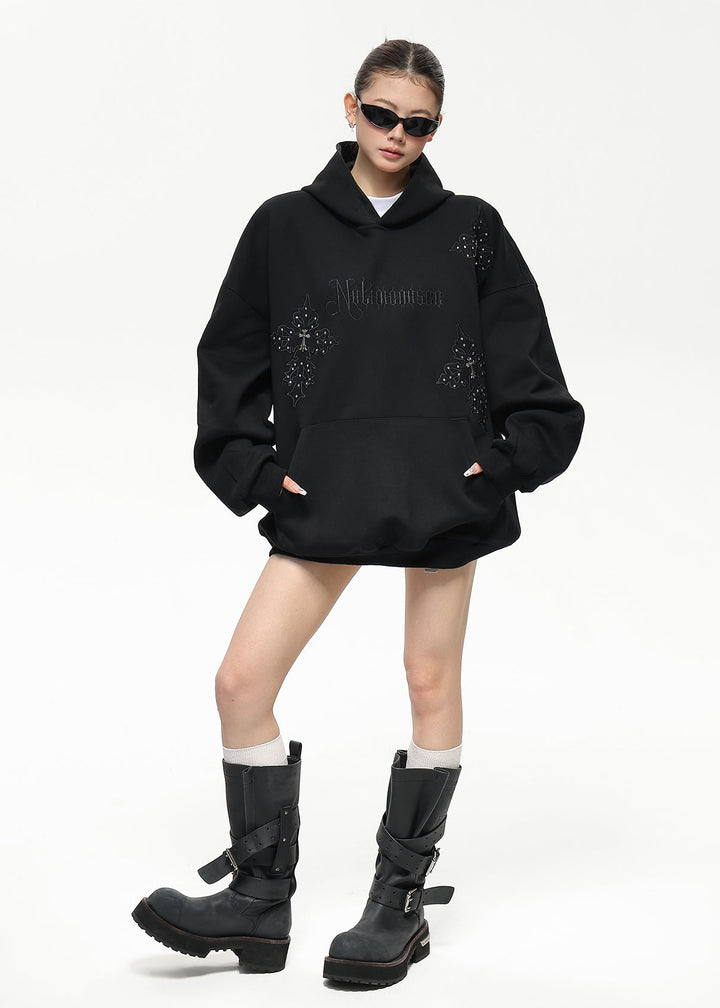 GOTHIC EMBROIDERY OVERSIZED PARKA ASDES4503