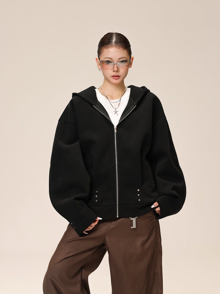 TUCKED OVERSIZED ZIP PARKA ASDES4507