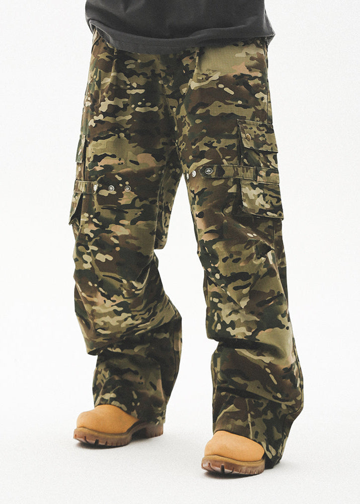 CAMO WIDE CARGO PANTS UWDES4484