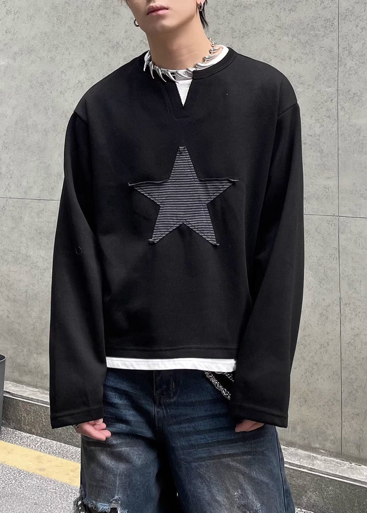 STAR PATCH LONG T-SHIRT DFDES4618