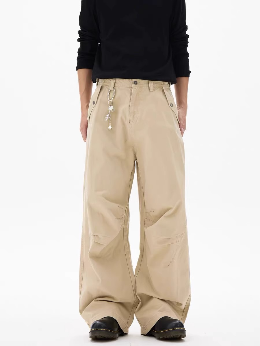 TUCKED WIDE CHINO PANTS BEDES4544