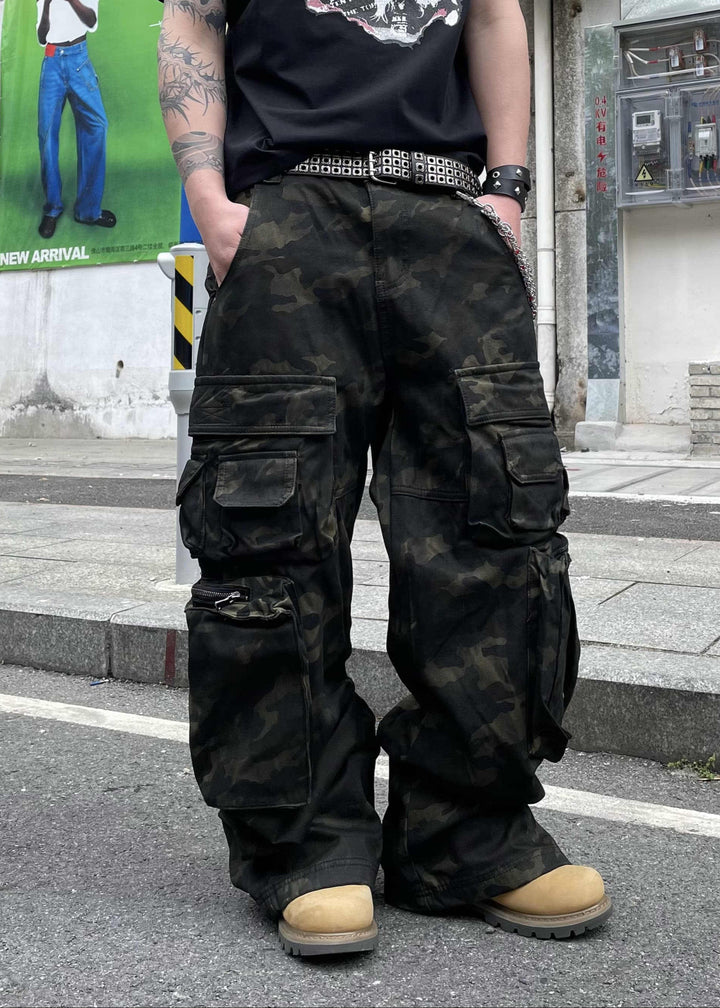 CAMO WIDE CARGO PANTS DFDES4479