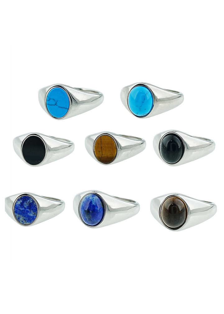 OVAL GEMSTONE SIGNET RING BEDES4705