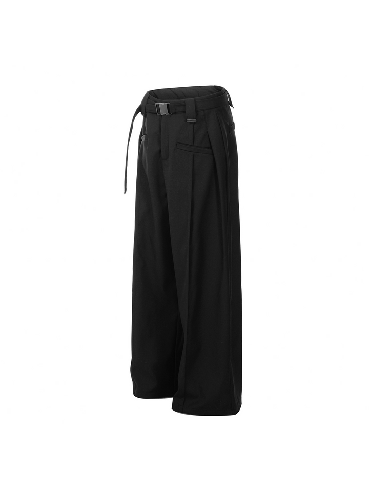 BUCKLE BELT WIDE SLACKS BEDES4650