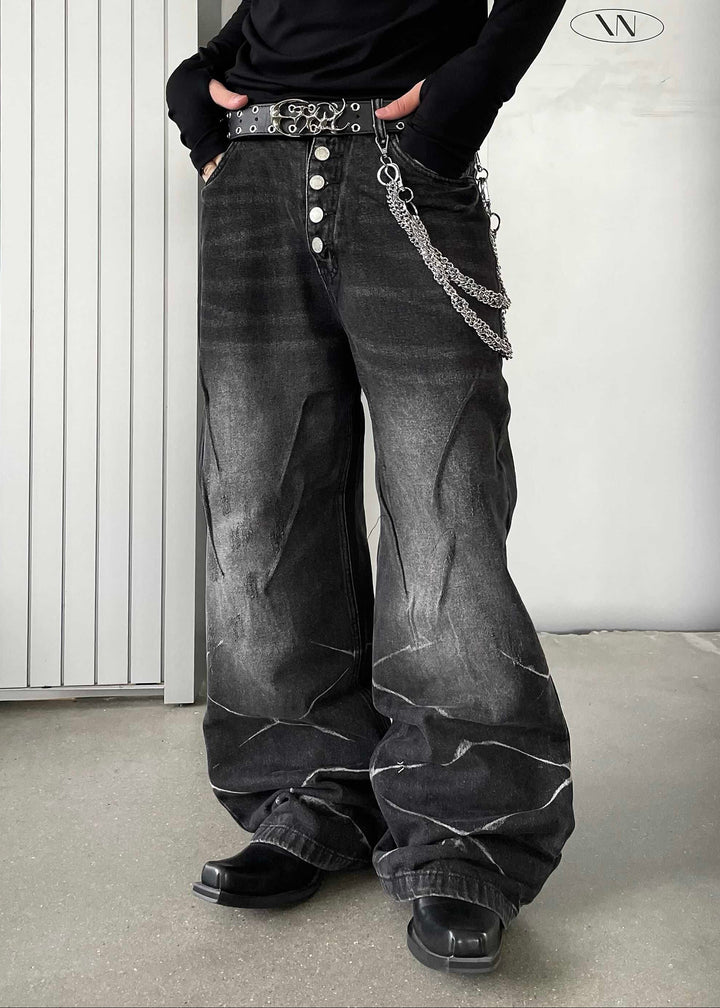 DESIGHNED WIDE DENIM PANTS DFDES4492