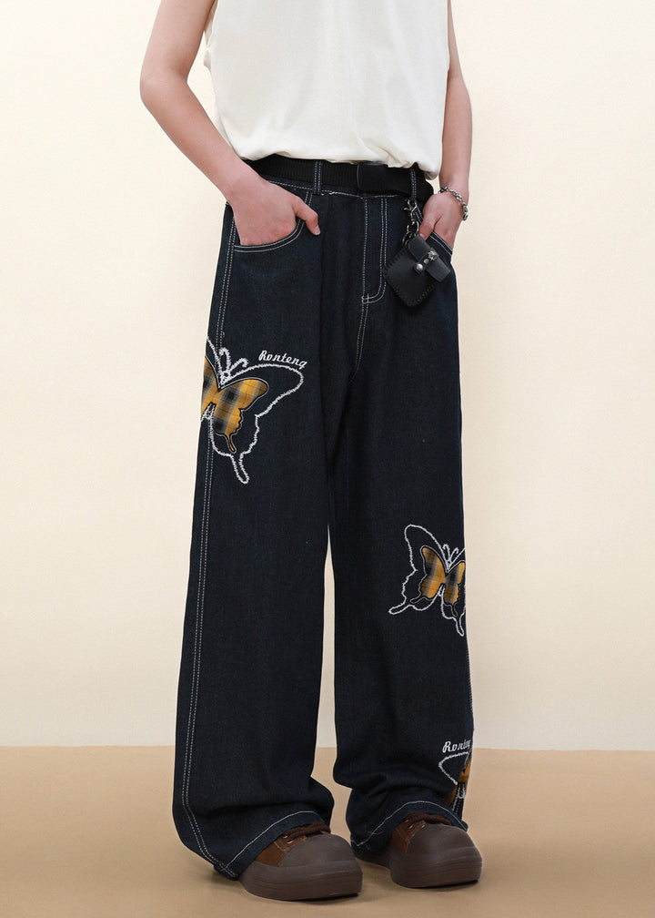 BUTTERFLY WIDE DENIM PANTS AEDES4591
